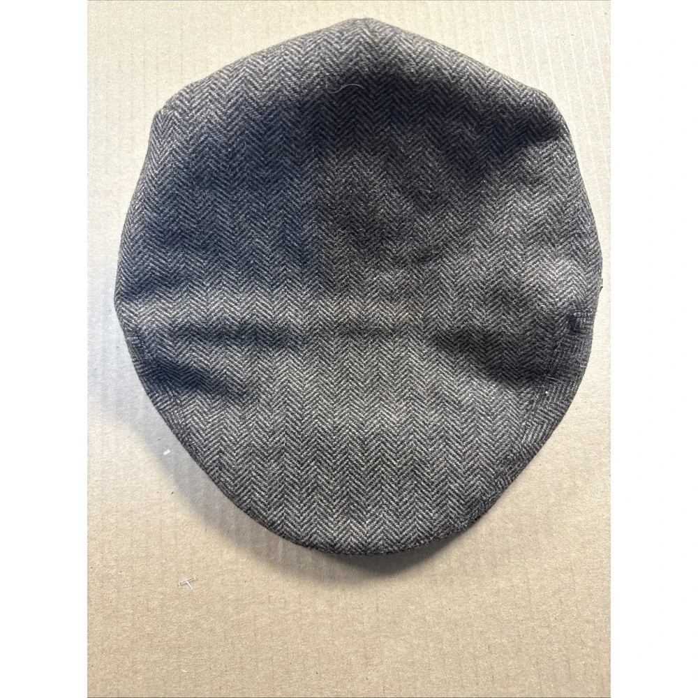 VOBOOM MENS IVY CAP 50% WOOL HERRINGBONE TWEED GATSBY Newsboy Hat 7-1/4 To 7-7/8